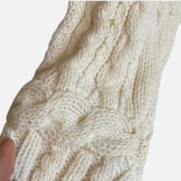 VTG Cable Knit Sweater Tunic/Dress S Floral Embroidered Indie Cottagecore Whimsy - Picture 3 of 10